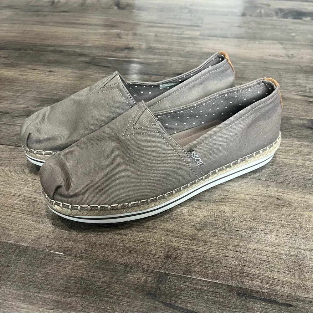 BOBS by Skechers Women's Breeze Slip On Espadrille Flats - Taupe - Size 9.5